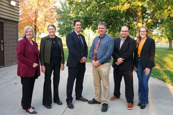 Janet Cox with fellow Ward 3 and mayoral candidates at the Bloomingdale candidates forum